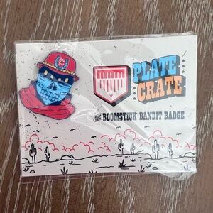 Plate Crate Baseball Pin Wild West Crate The Boomstick Bandit Badge